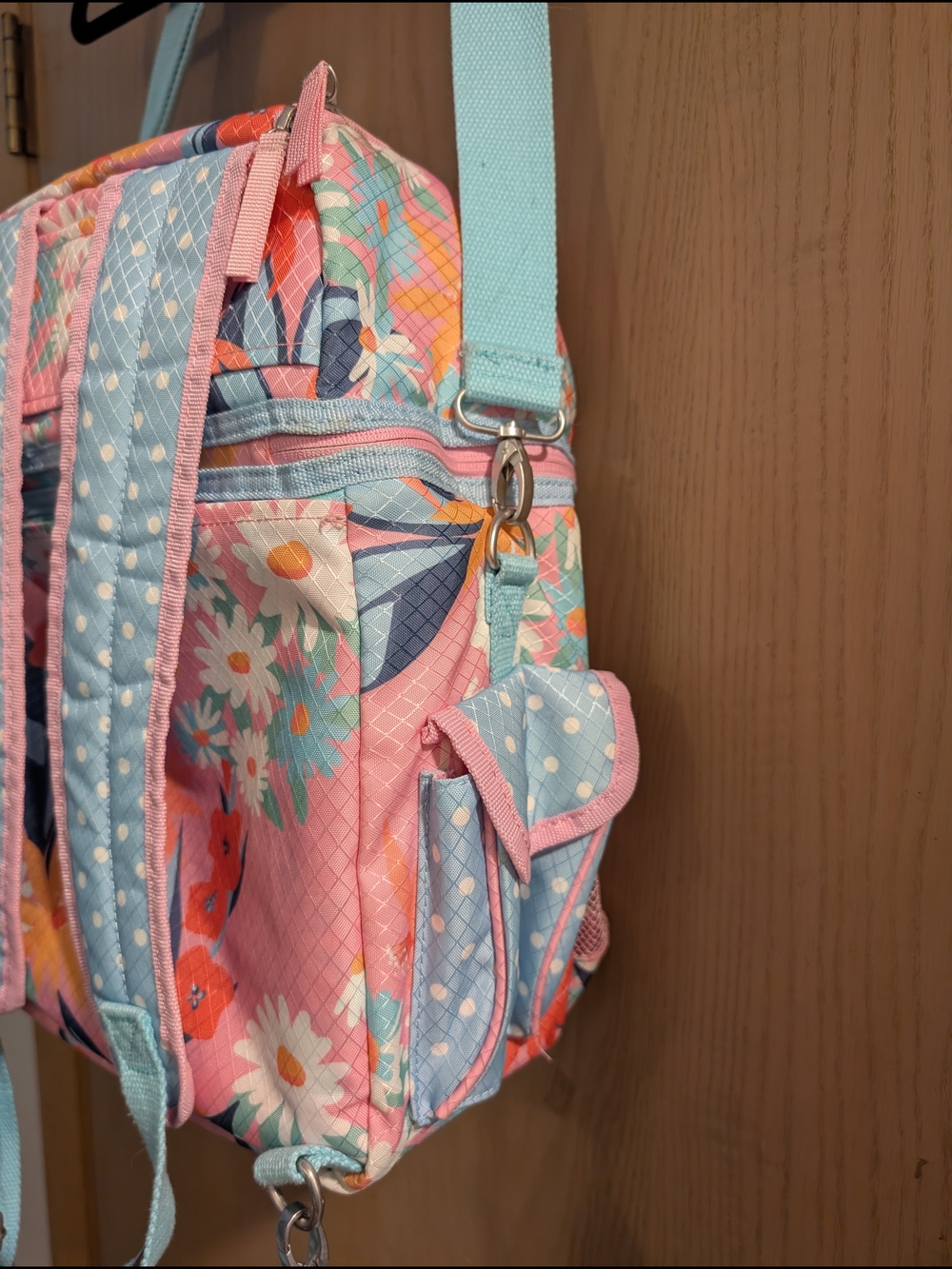 Matilda Jane Everything Packed Cooler Backpack in Pink, Blue and Coral - Picture 6 of 11